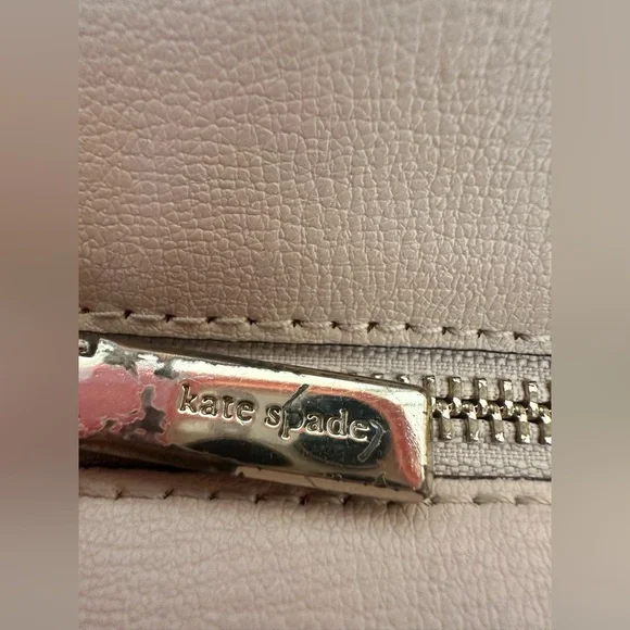Kate Spade New York Adel Pale Pink Beige Leather Tote Bag - Picture 11 of 11